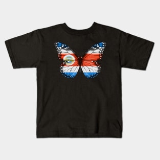 Costa Rican Flag  Butterfly - Gift for Costa Rican From Costa Rica Kids T-Shirt